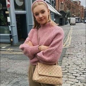 NEW ZARA PINK FLUFFY SOFT JUMPER SWEATER
